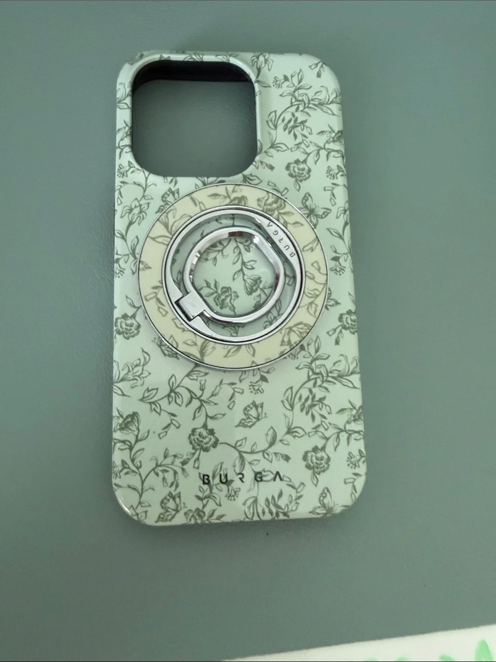 Burga Lost In Thought iPhone 15 Pro Case — Sage Green Floral